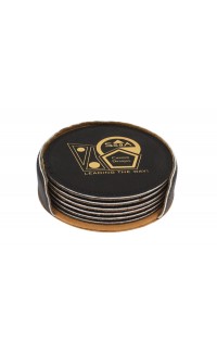 (image for) Coasters - Black/Gold (set of six)